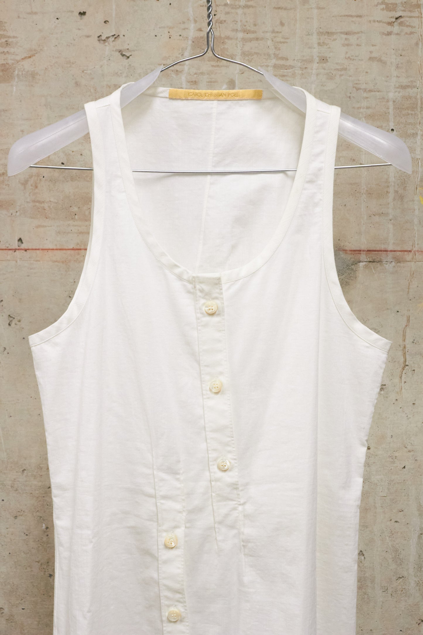 Carol Christian Poell 2010 FE-MALE 'CF/0911 FLAMMEN/1' Dead-end Striped Long Tank Top