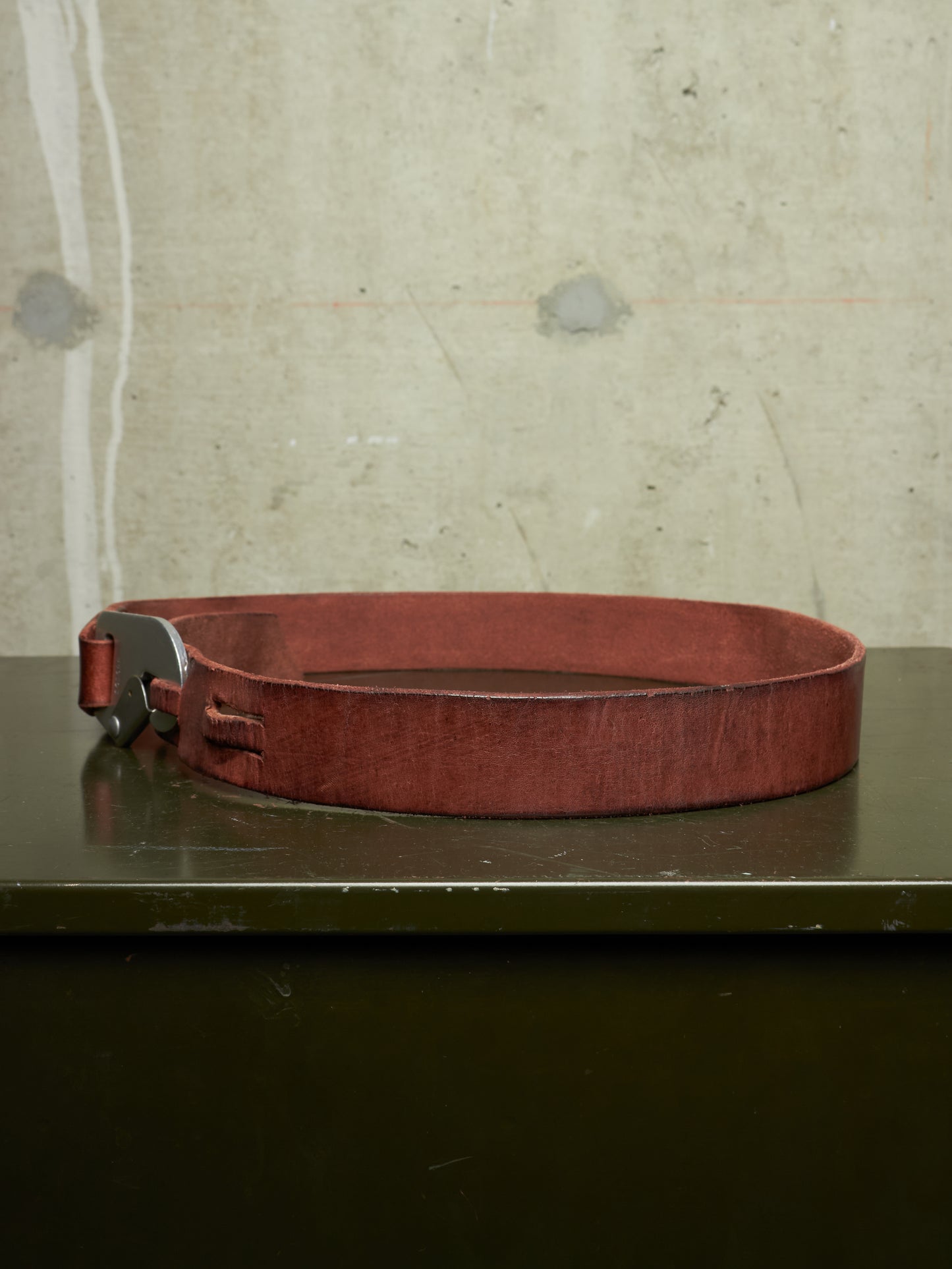 Carol Christian Poell SS05 "Dispossessed" Brown Cow Leather Aviation Seatbelt Belt