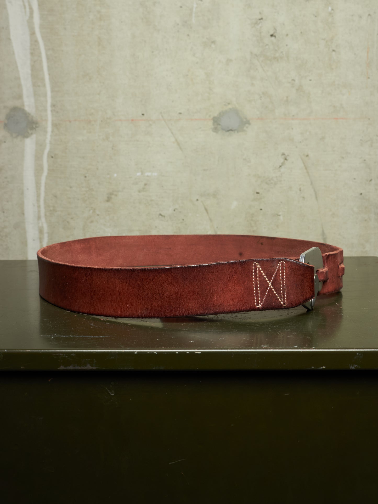 Carol Christian Poell SS05 "Dispossessed" Brown Cow Leather Aviation Seatbelt Belt