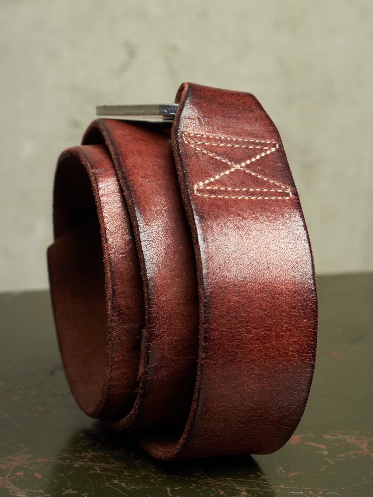Carol Christian Poell SS05 "Dispossessed" Brown Cow Leather Aviation Seatbelt Belt