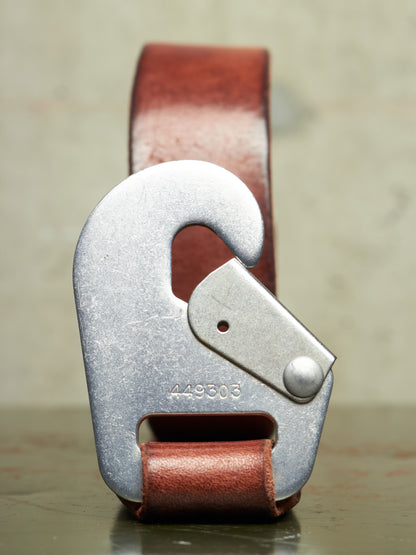 Carol Christian Poell SS05 "Dispossessed" Brown Cow Leather Aviation Seatbelt Belt