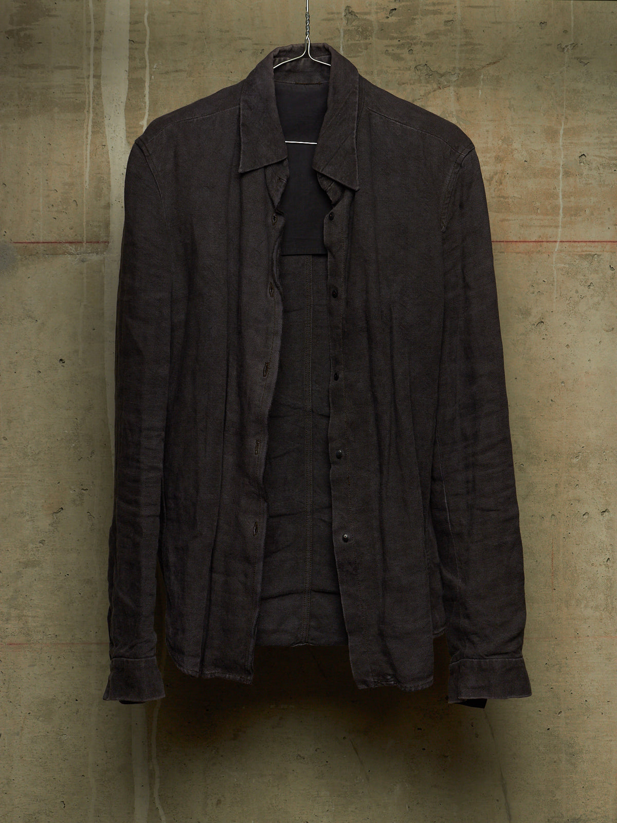 Carpe Diem 2005 Washed Lilac Textured Heavy Linen Shirt