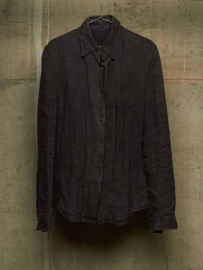 Carpe Diem 2005 Washed Lilac Textured Heavy Linen Shirt