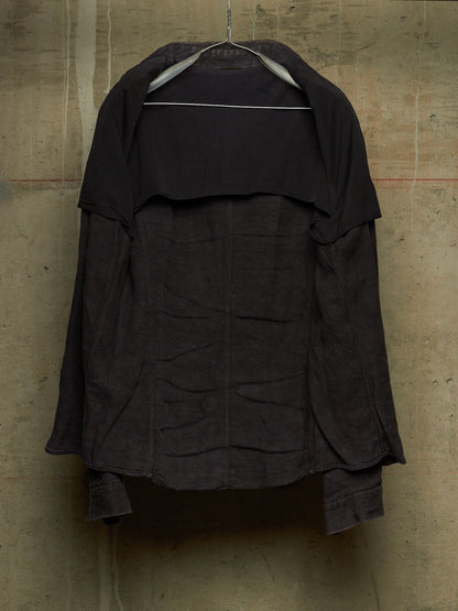 Carpe Diem 2005 Washed Lilac Textured Heavy Linen Shirt