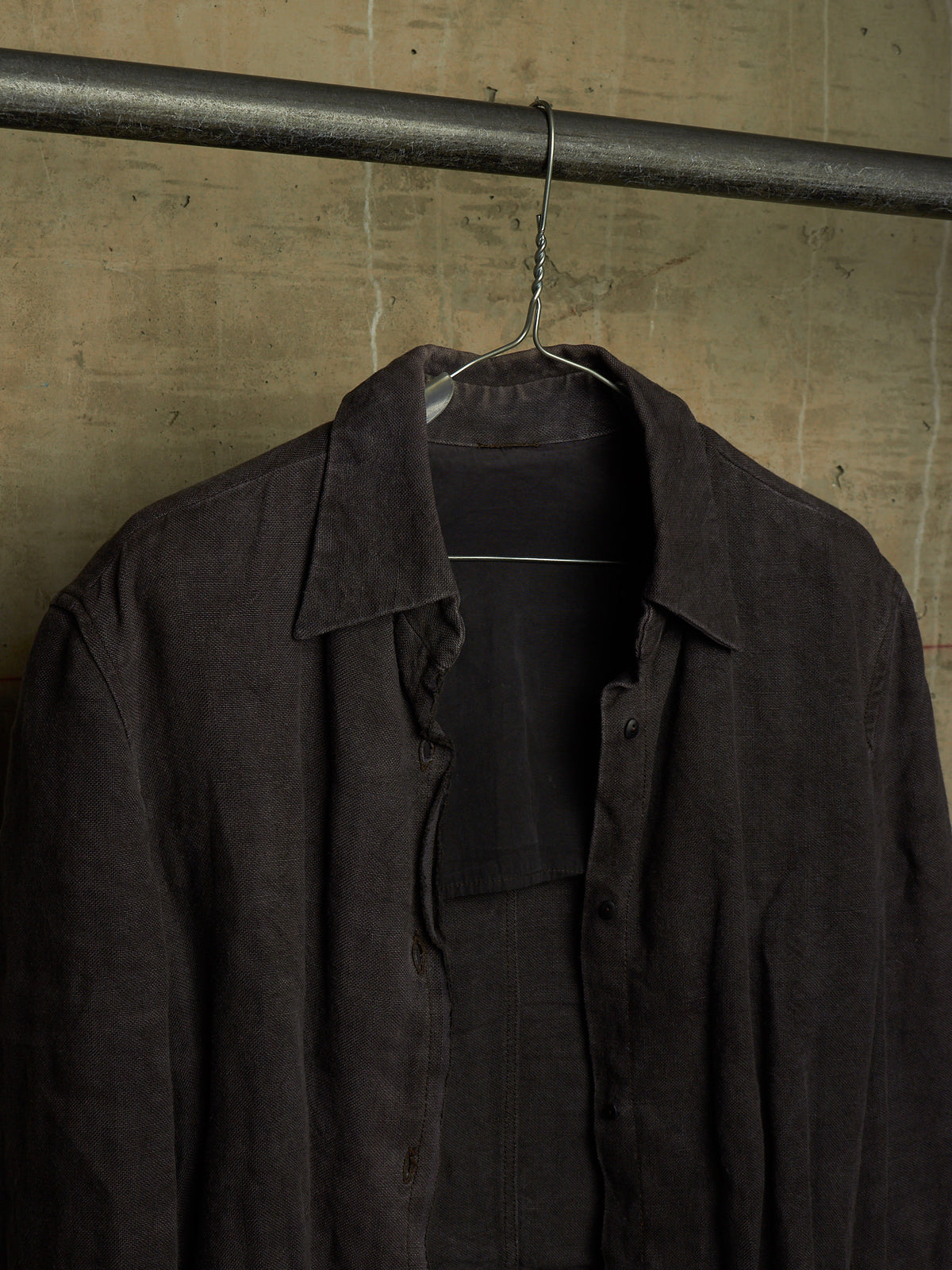 Carpe Diem 2005 Washed Lilac Textured Heavy Linen Shirt