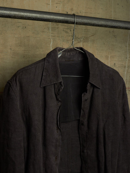 Carpe Diem 2005 Washed Lilac Textured Heavy Linen Shirt