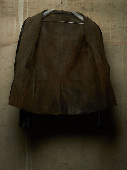 Carpe Diem LINEA Early 00s Unlined Cow Leather Jacket