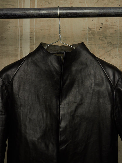 Carpe Diem LINEA Early 00s Unlined Cow Leather Jacket