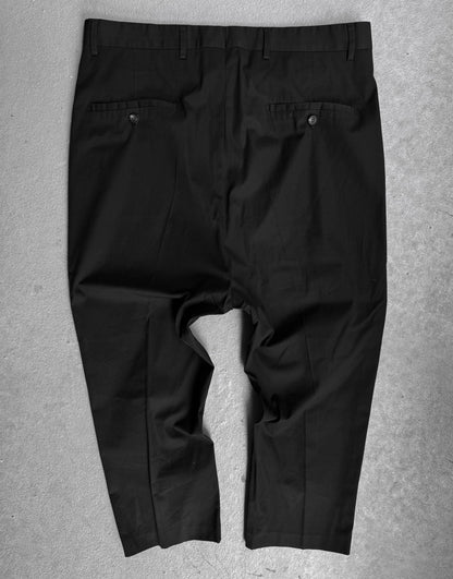 Rick Owens SS20 “TECUATL” Black Cotton Cropped Astaires Pants