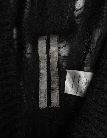 Rick Owens SS24 “LIDO” Distressed Spider Knit Jera Mohair Hood