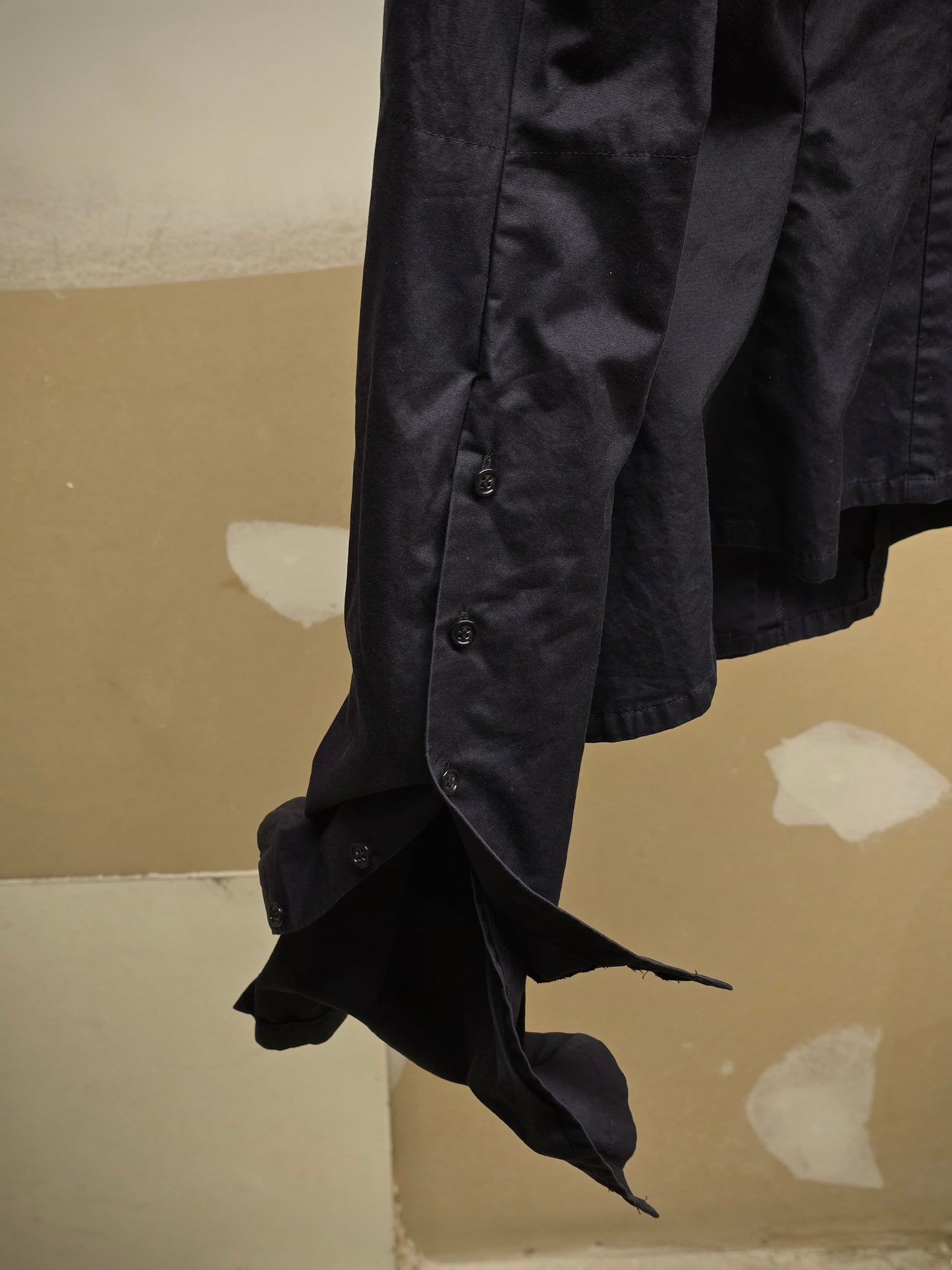 Alice Auaa 90s Dark Navy Gothic Double Layer Tailored Shirt detail | DRIEW GARMENTS