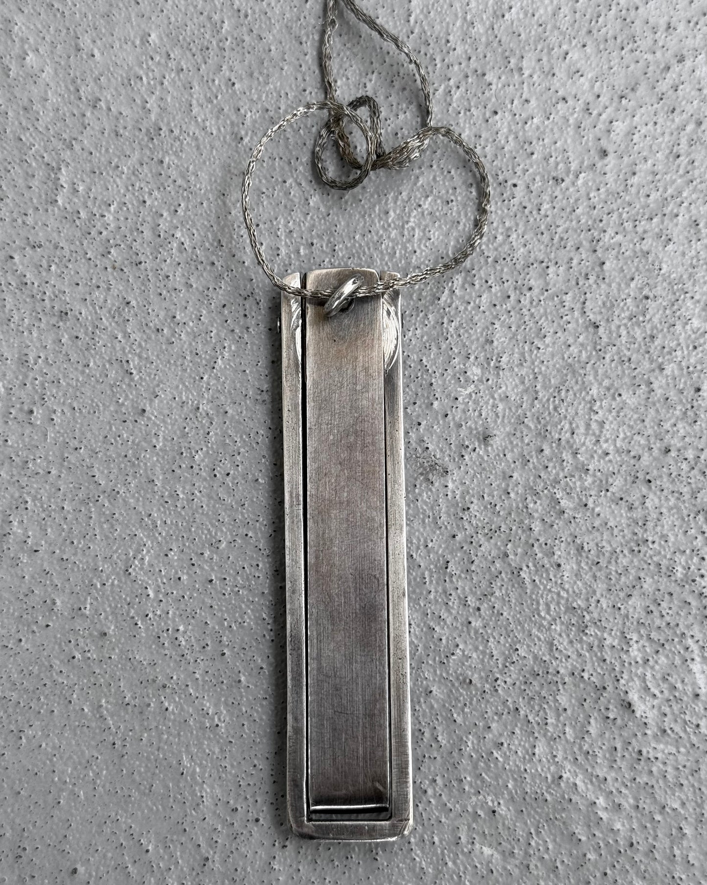 Carol Christian Poell 'MM2494' Silver Trapeze Knife Chain Necklace