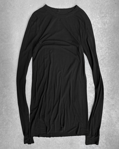 Rick Owens SS16 “CYCLOPS” Black Sheer Silk Unstable Long-sleeves