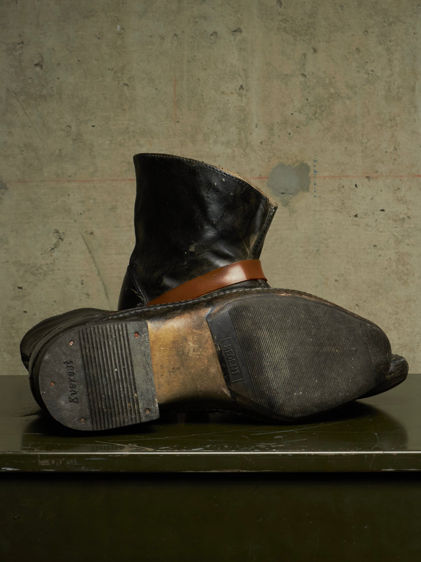 Carol Christian Poell SS08 "Off-Scene" 'AM/2411 BUC-PTC/1' Horse Leather Rubber Band Boots