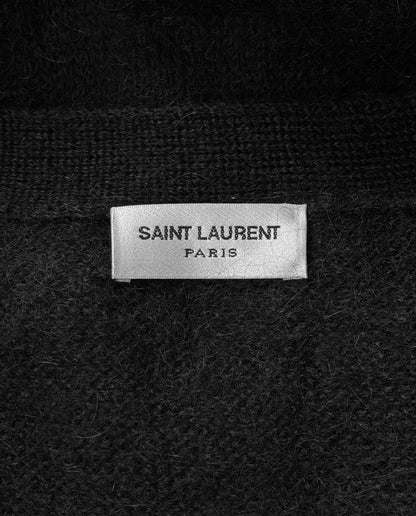 Saint Laurent Paris SS17 Distressed Mohair Blend Cardigan