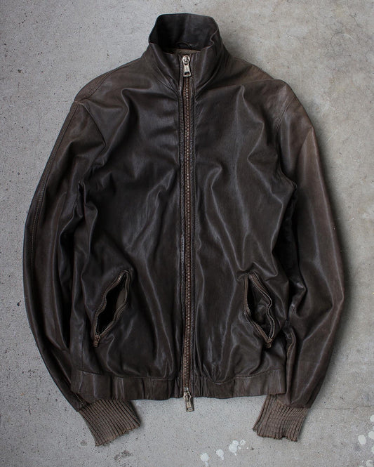 Giorgio Brato vegetable tanned leather jacket