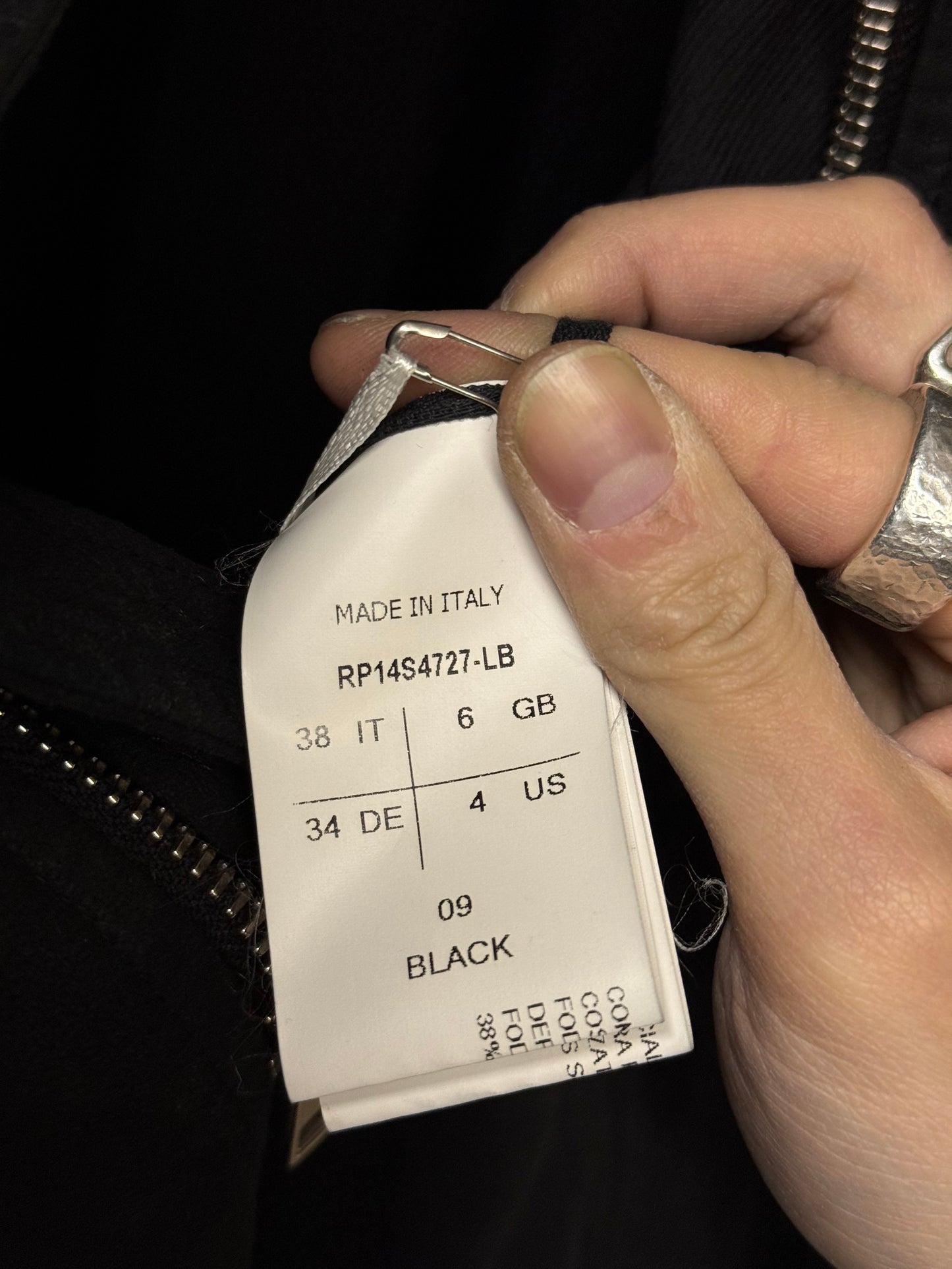 Rick Owens SS14 "VICIOUS" Blistered Lamb Leather Bomber Jacket