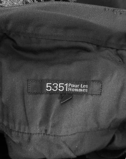 5351 Pour Les Hommes Early 00s Silver Fishnet Woman Bootcut Chino Pants