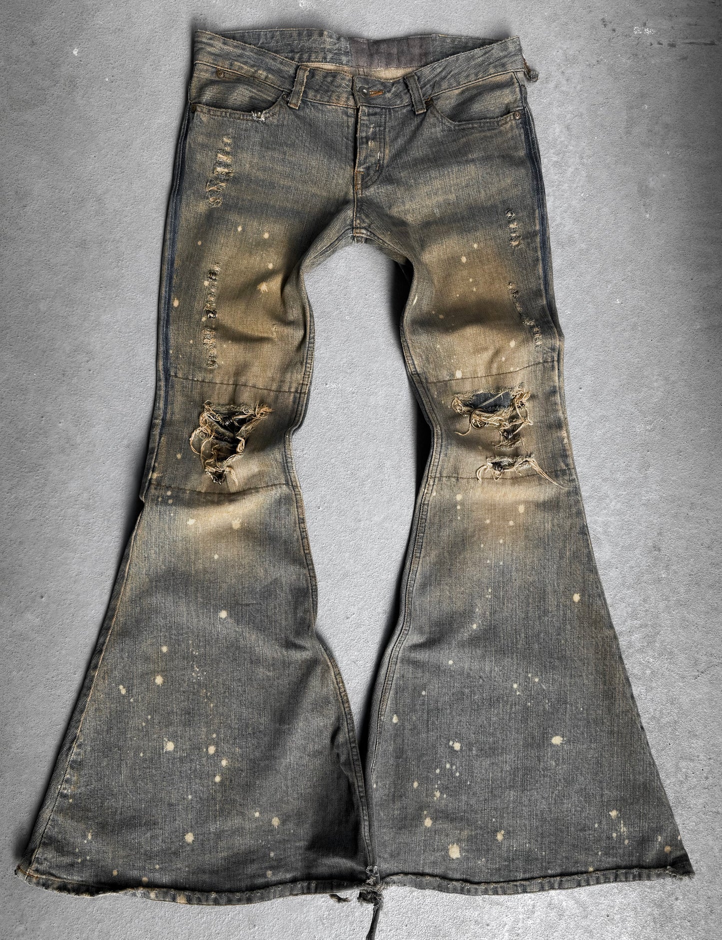 IfSixWasNine Early 00s ‘NO.MUD MAX/SBB 351DK’ Bell-Bottom Flare Denim
