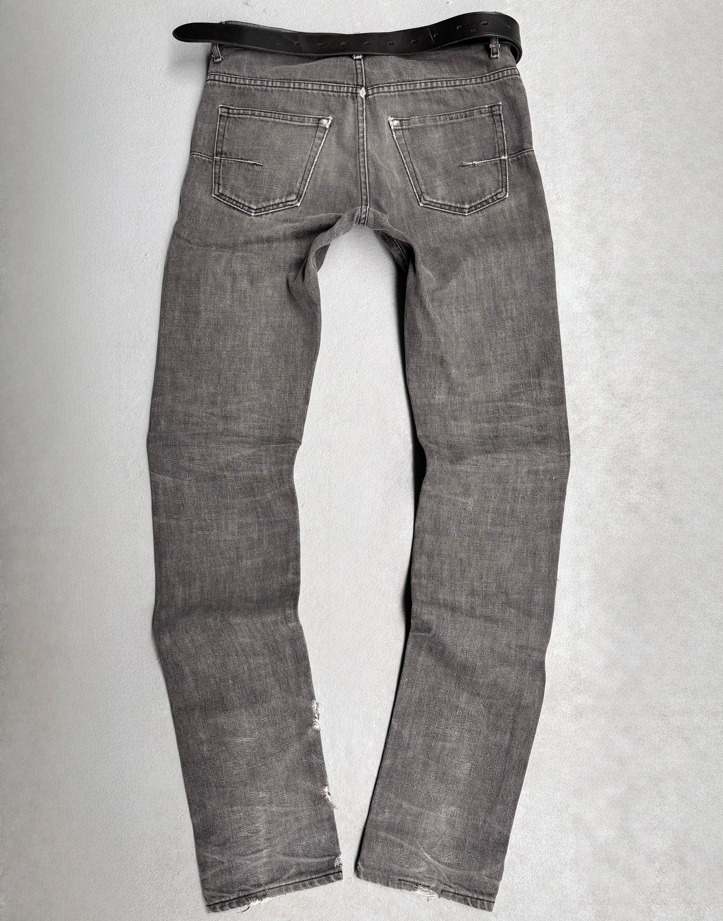 DIOR HOMME AW03-04 “Luster” Distressed Grey Slim Bootcut Denim