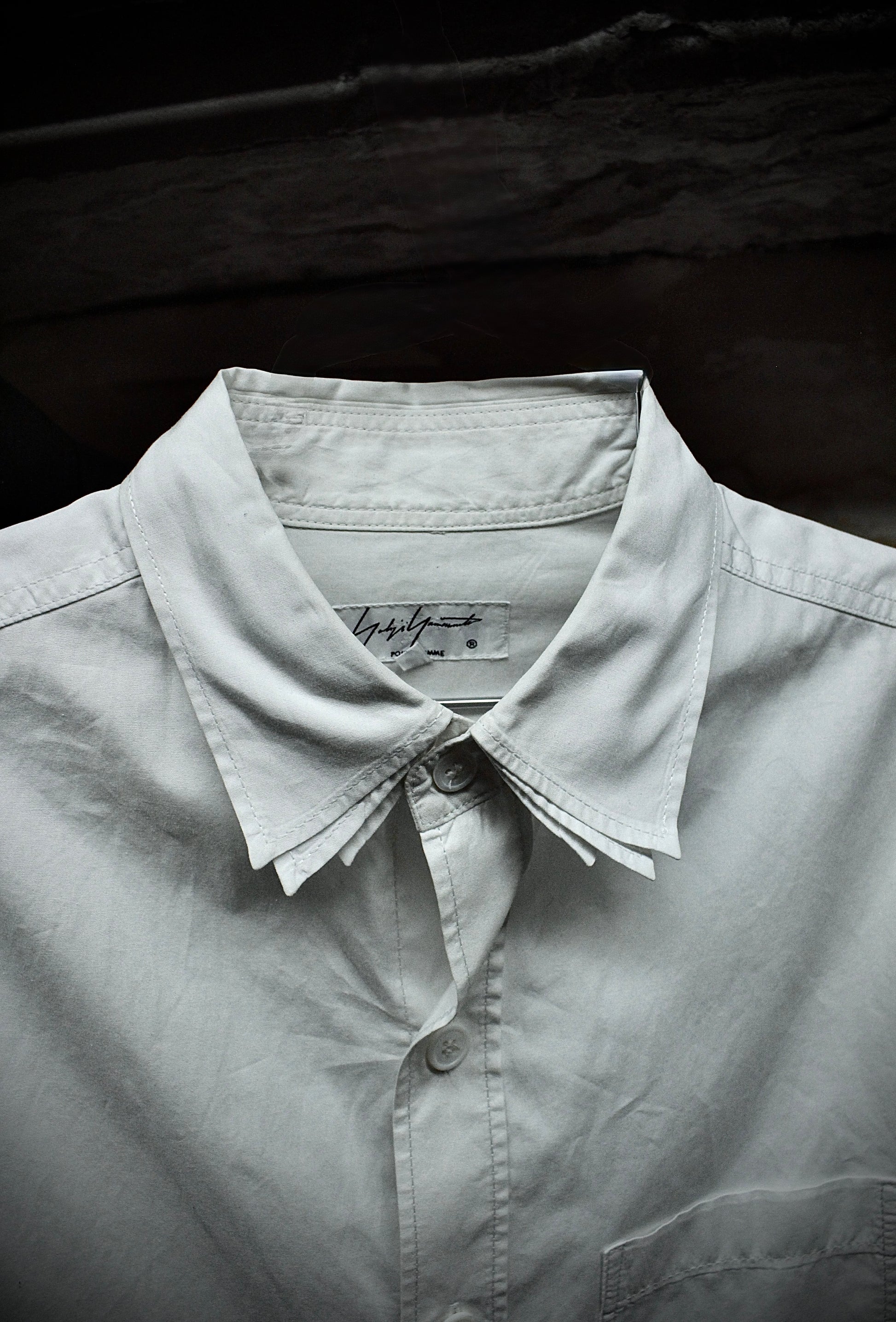 Yohji Yamamoto POUR HOMME AW18 Triple Collar Button-up Shirt detail | DRIEW GARMENTS