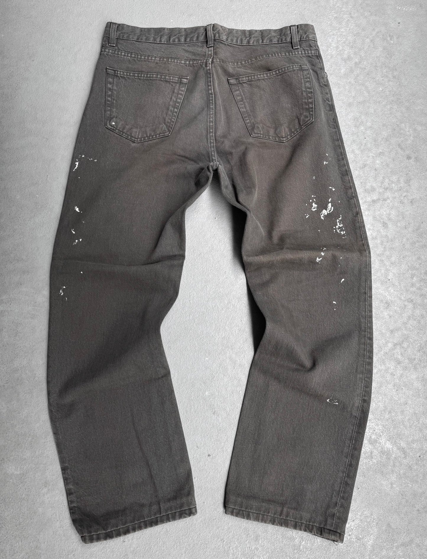 Helmut Lang AW00 Charcoal Brown Bootcut Painter Denim