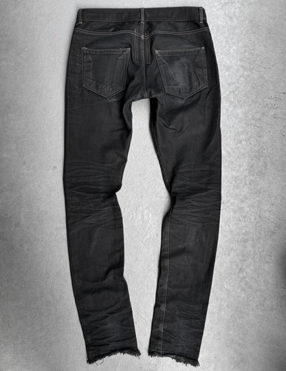 Rick Owens DRKSHDW SS11 “ANTHEM” BLK Light-waxed ‘Detroit Cut’ Skinny Denim