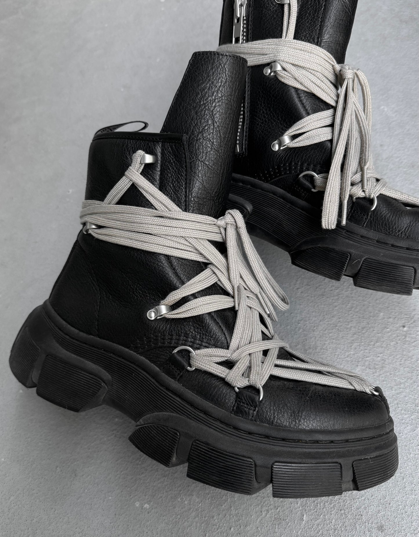 Rick Owens x Dr. Martens 1460 DMXL Megalace Leather Lace-up Boots