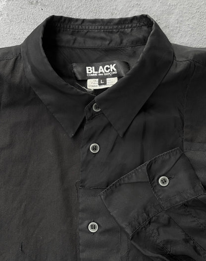BLACK COMME des GARÇONS AW18 Cupro Patchwork Shirt