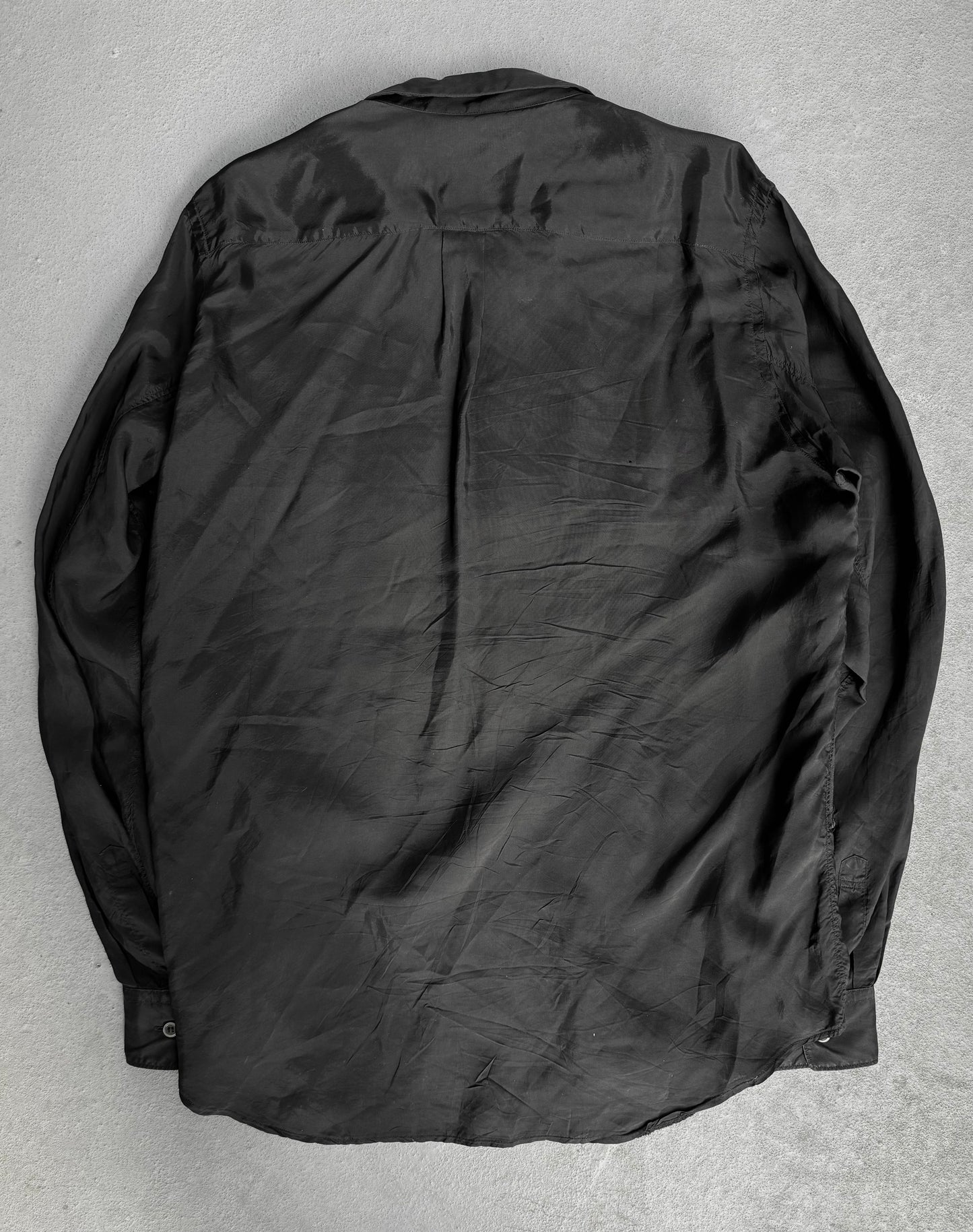 BLACK COMME des GARÇONS AW18 Cupro Patchwork Shirt