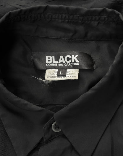 BLACK COMME des GARÇONS AW18 Cupro Patchwork Shirt