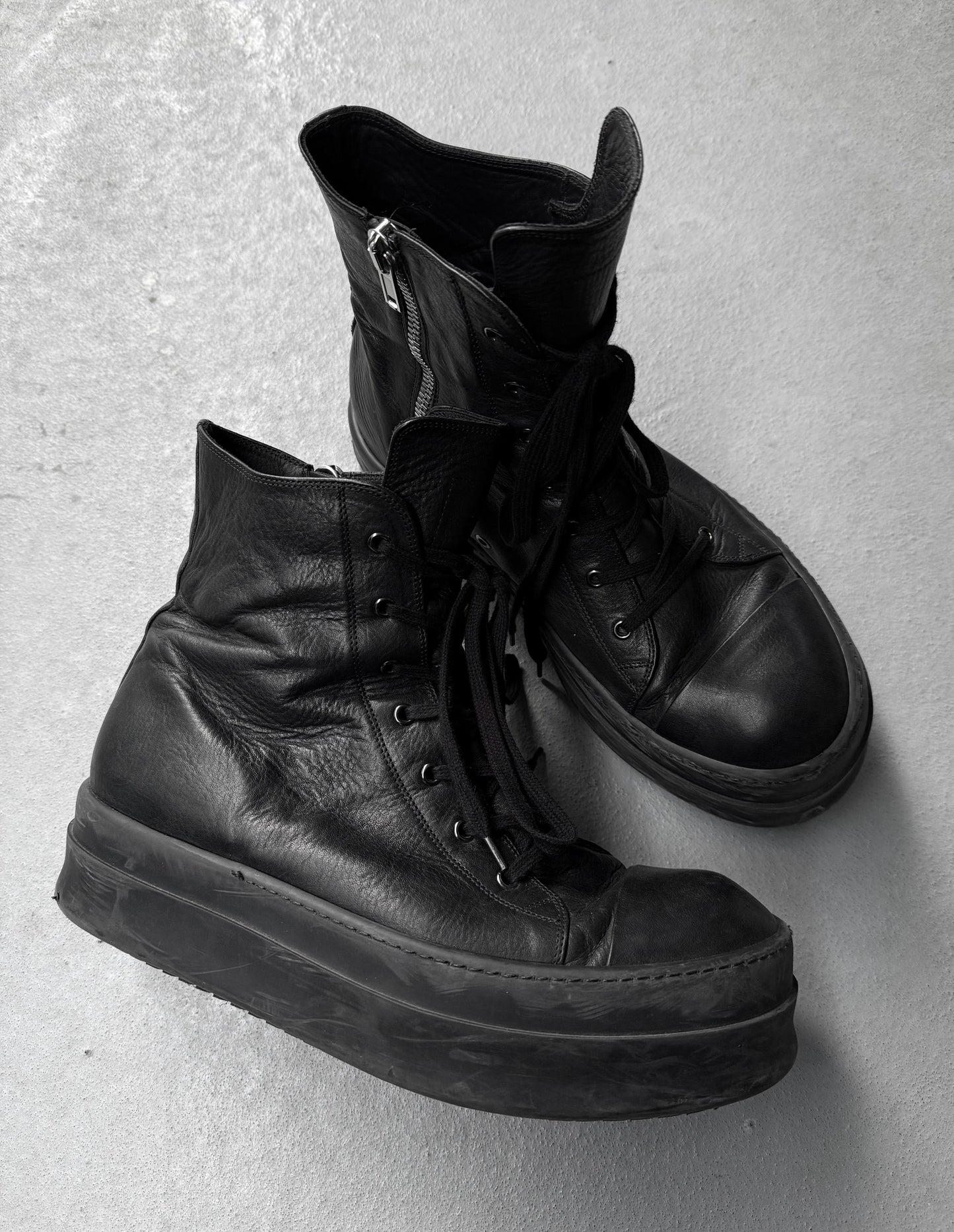 Rick Owens AW23 "LUXOR" Mega Bumper Leather Sneakers | Archive Fashion Toronto