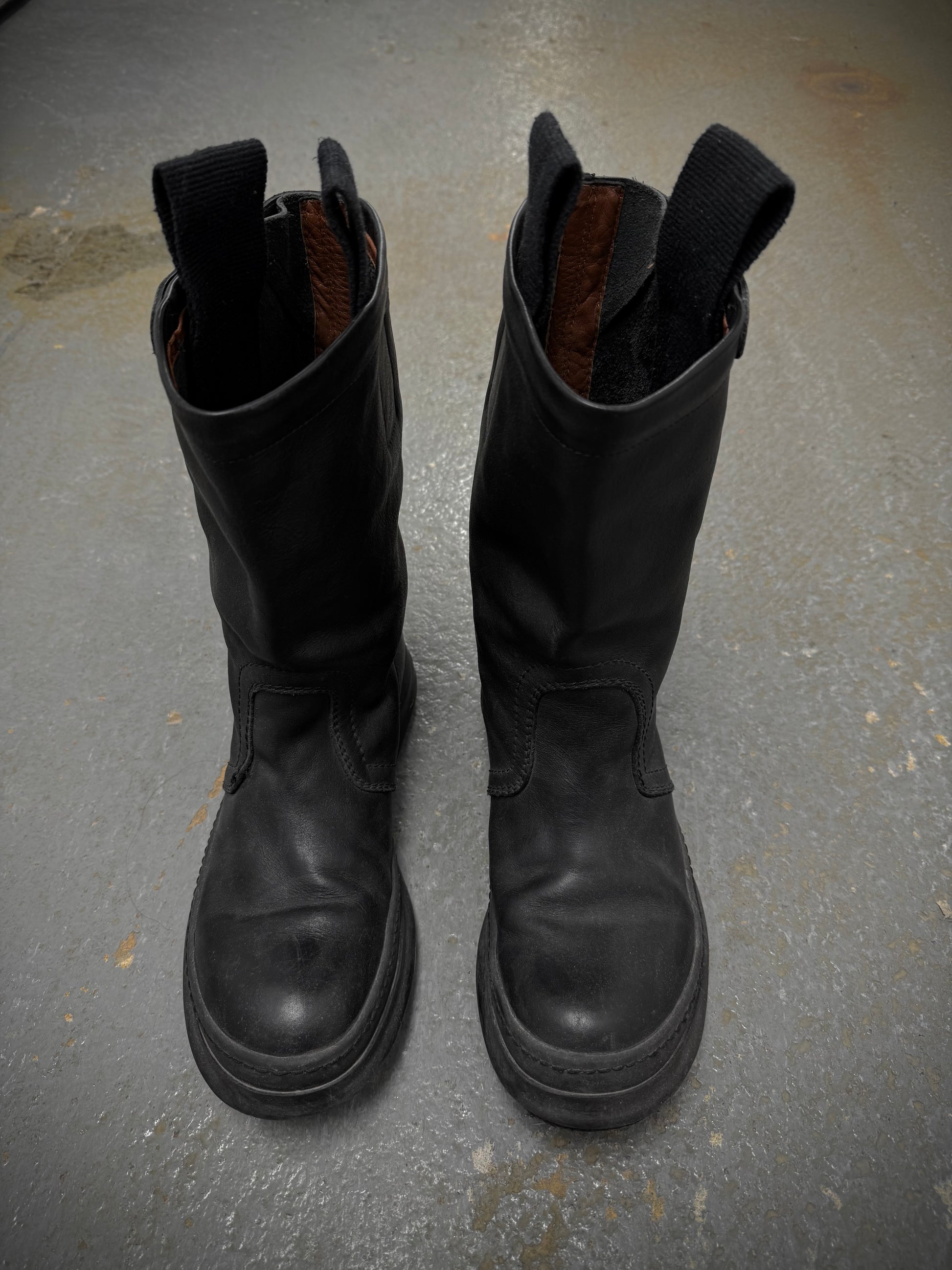 Rick Owens AW05 "MOOG" Pull-Tab Engineer Sneaker Boots detail | DRIEW GARMENTS