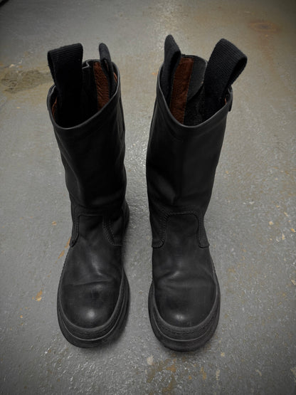 Rick Owens AW05 "MOOG" Pull-Tab Engineer Sneaker Boots detail | DRIEW GARMENTS