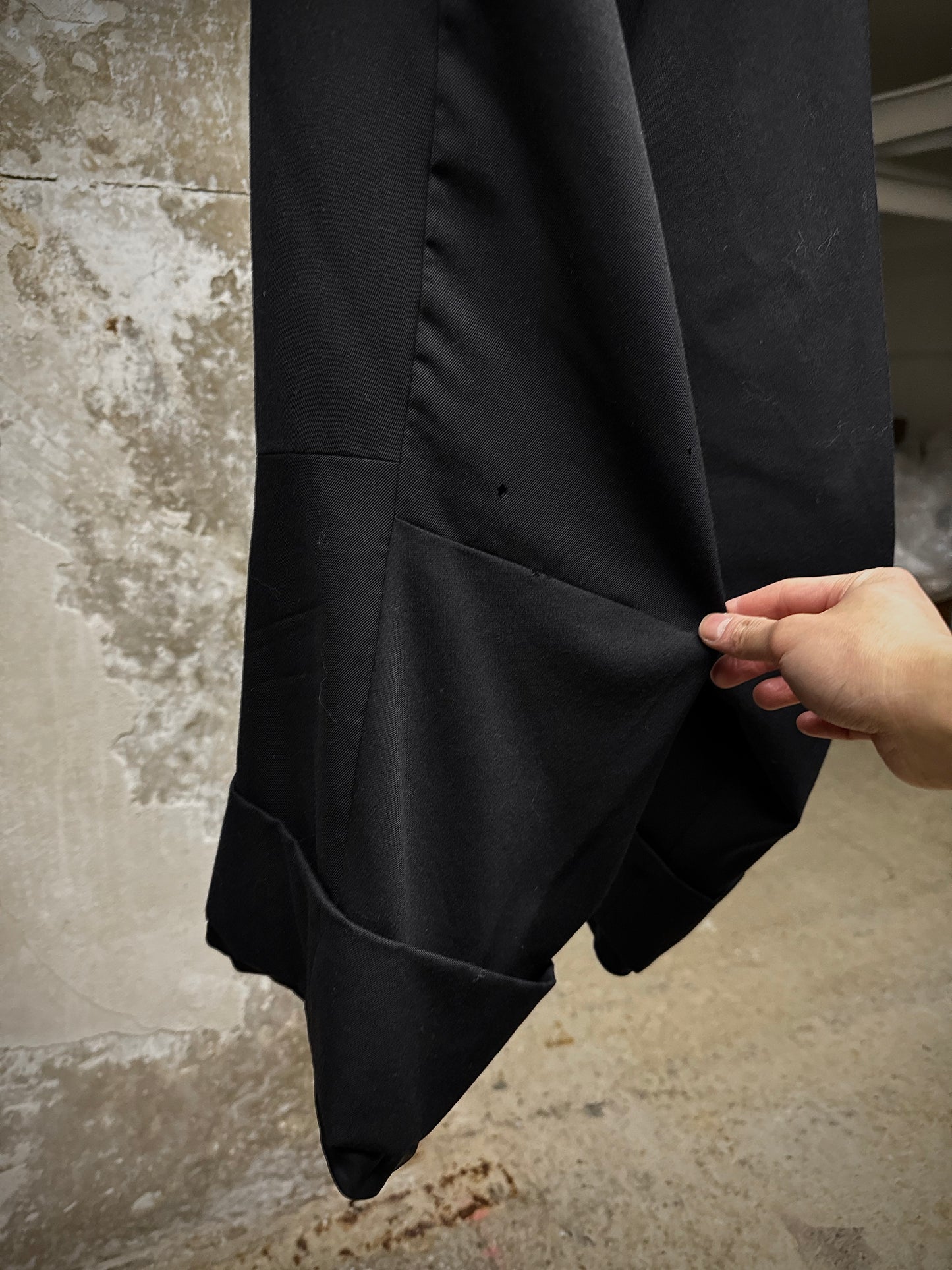 Christopher Nemeth Chistopher Nemeth 2010s Darted Knee Cuff Pants detail | DRIEW GARMENTS