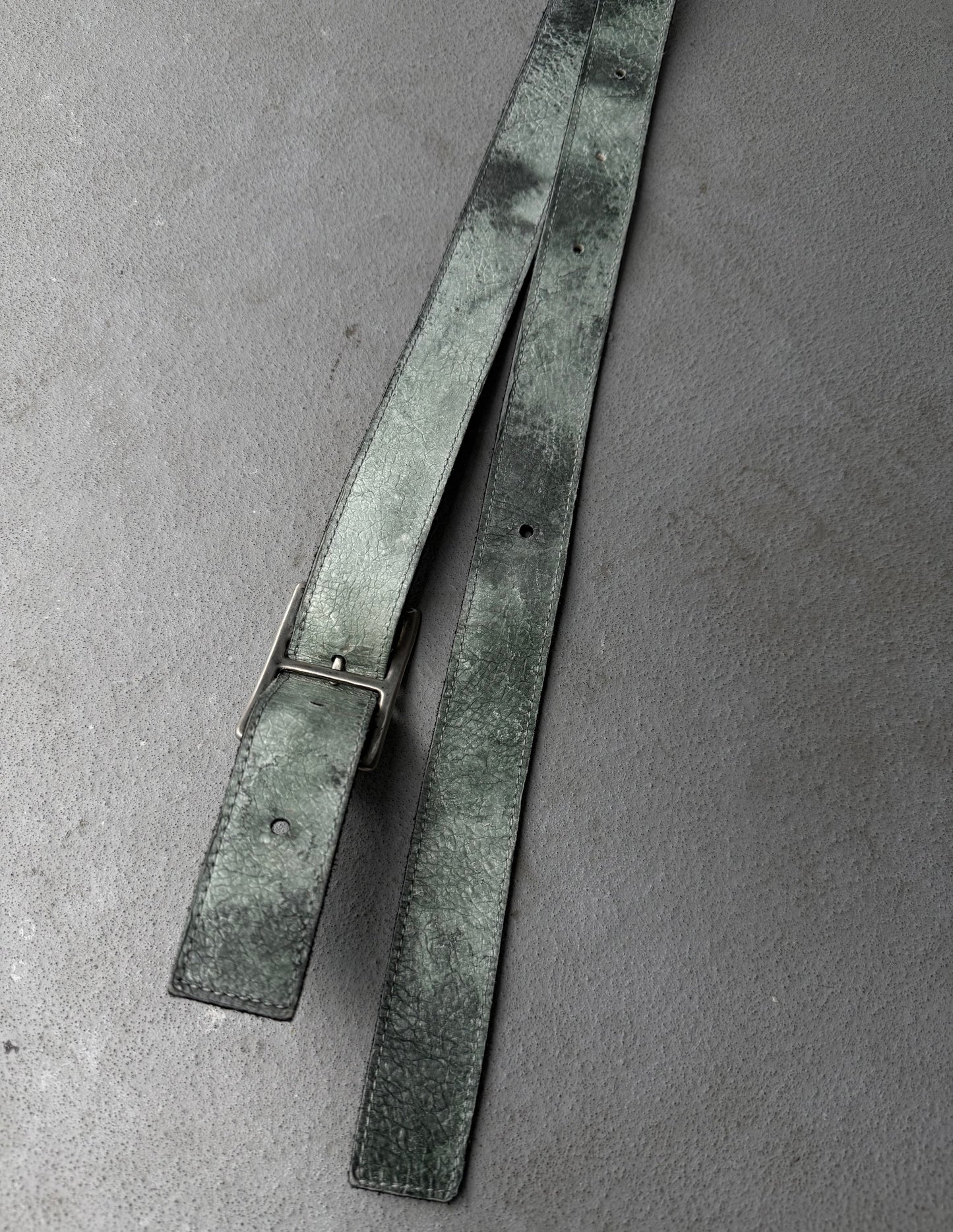 Carol Christian Poell 'AM/2623-IN PABER-PTC/10' Twisted Tonneau Paper Dart Bison Leather Belt