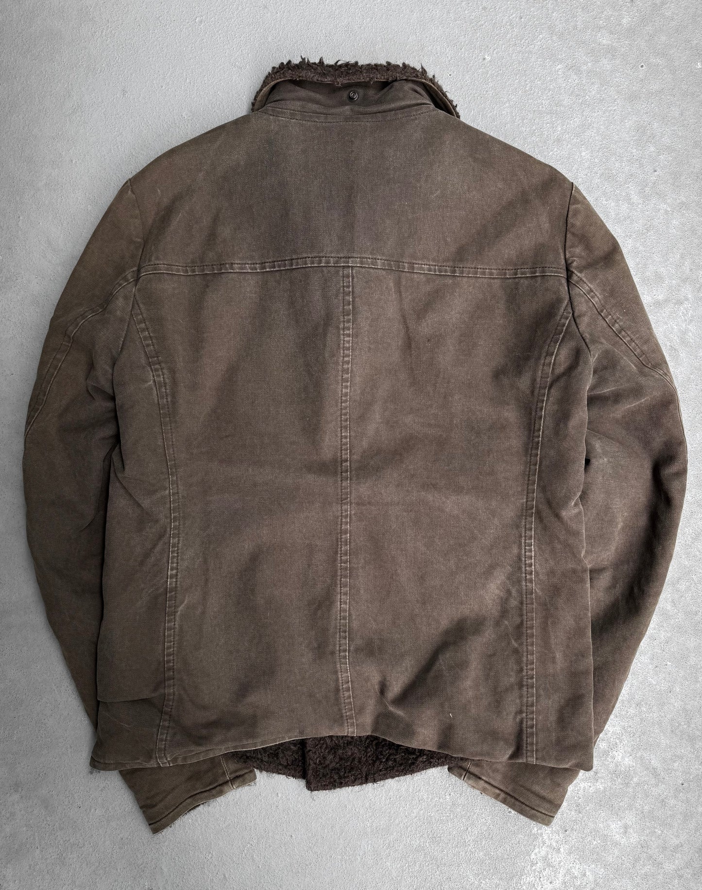 ATTACHMENT by Kazuyuki Kumagai Early 00s Faded Brown Military Deck Jacket