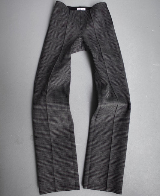 BALENCIAGA SS21 Neoprene Houndstooth Over-printed Pants