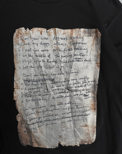 Yohji Yamamoto POUR HOMME AW22 Pigment Paper Graphic T-shirt