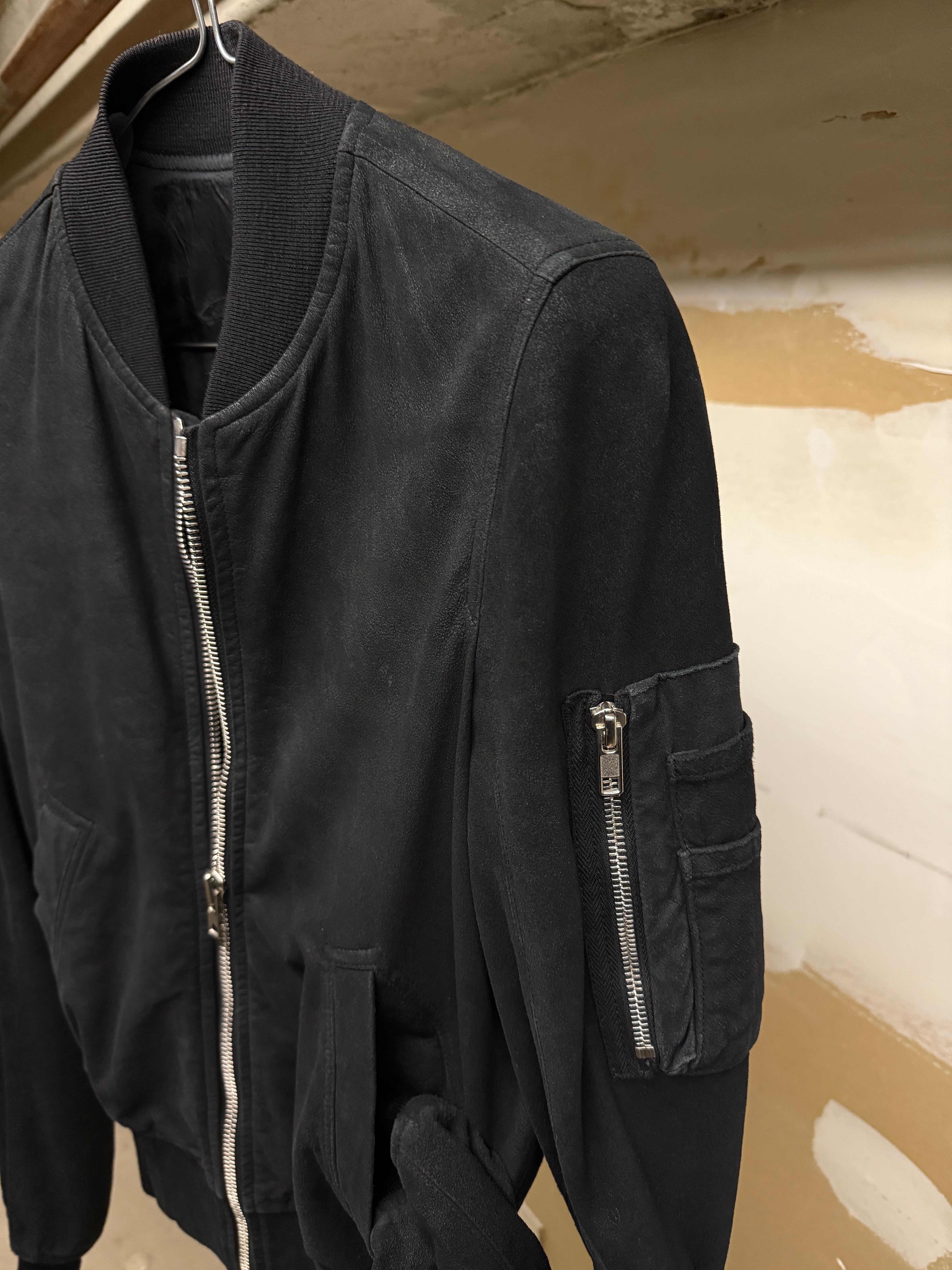 Rick Owens SS14 Blistered Lamb Leather Bomber Jacket | DRIEW
