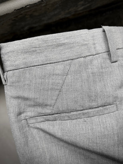 DEEPTI Collection °017-018 ‘P-088 SABEL-45’ Button Pleat Classic Trousers detail | DRIEW GARMENTS