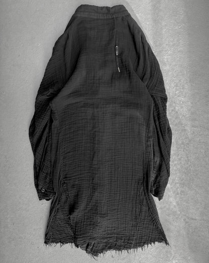 Boris Bidjan Saberi AW11-12 "BLOOD" Distressed Frayed Hem Shirt