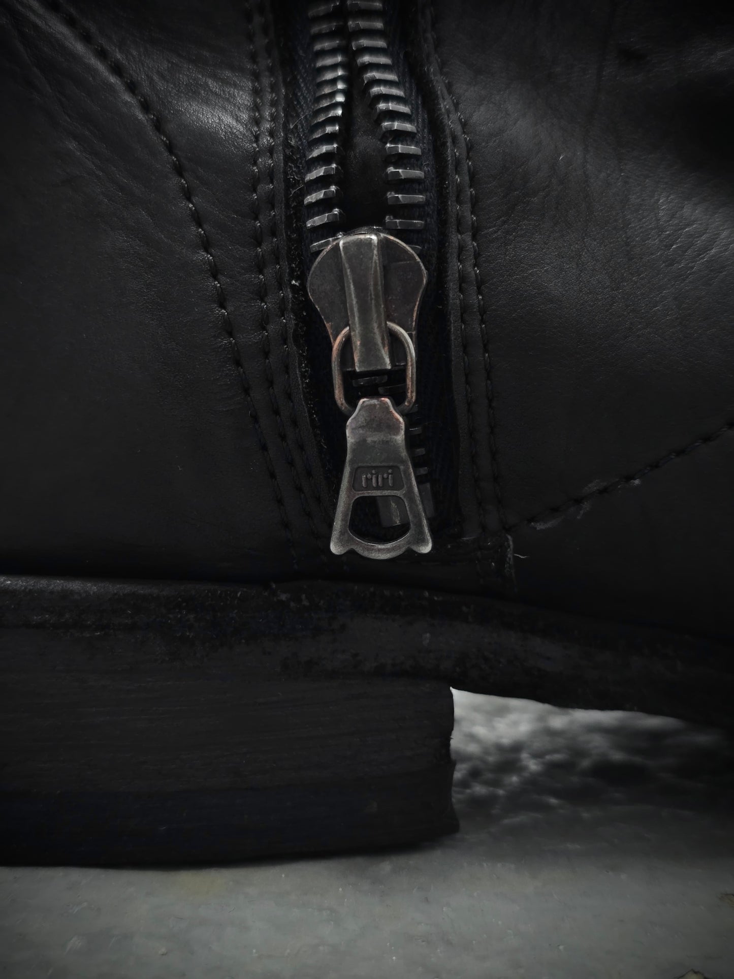 Isamu Katayama "BACKLASH" Side Zip Deerskin Leather boots detail | DRIEW GARMENTS