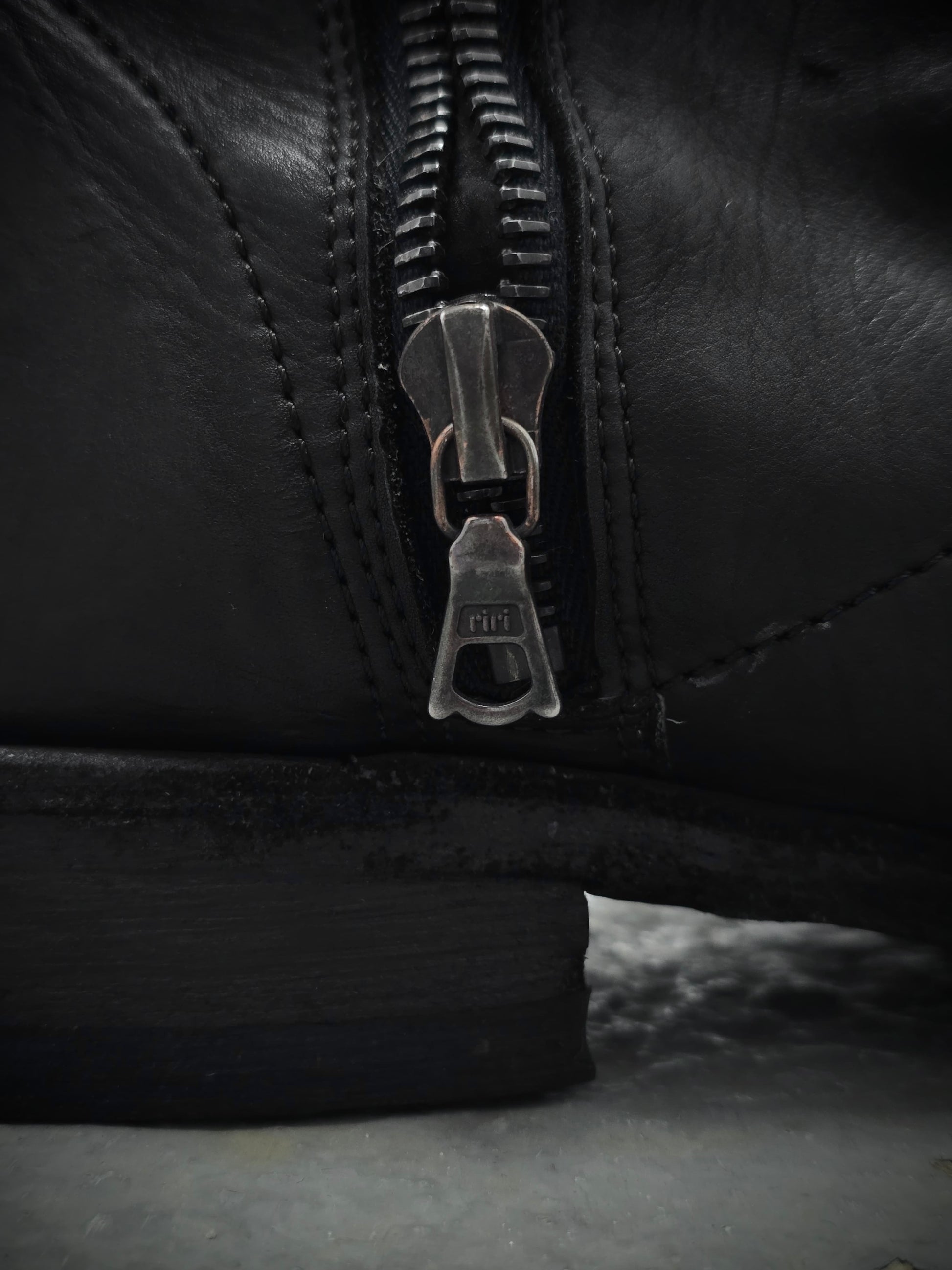 Isamu Katayama "BACKLASH" Side Zip Deerskin Leather boots detail | DRIEW GARMENTS
