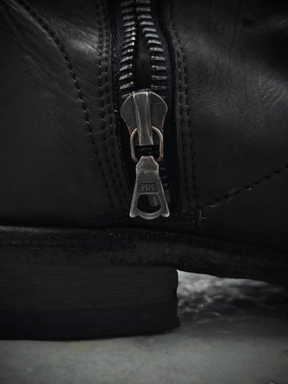 Isamu Katayama "BACKLASH" Side Zip Deerskin Leather boots detail | DRIEW GARMENTS
