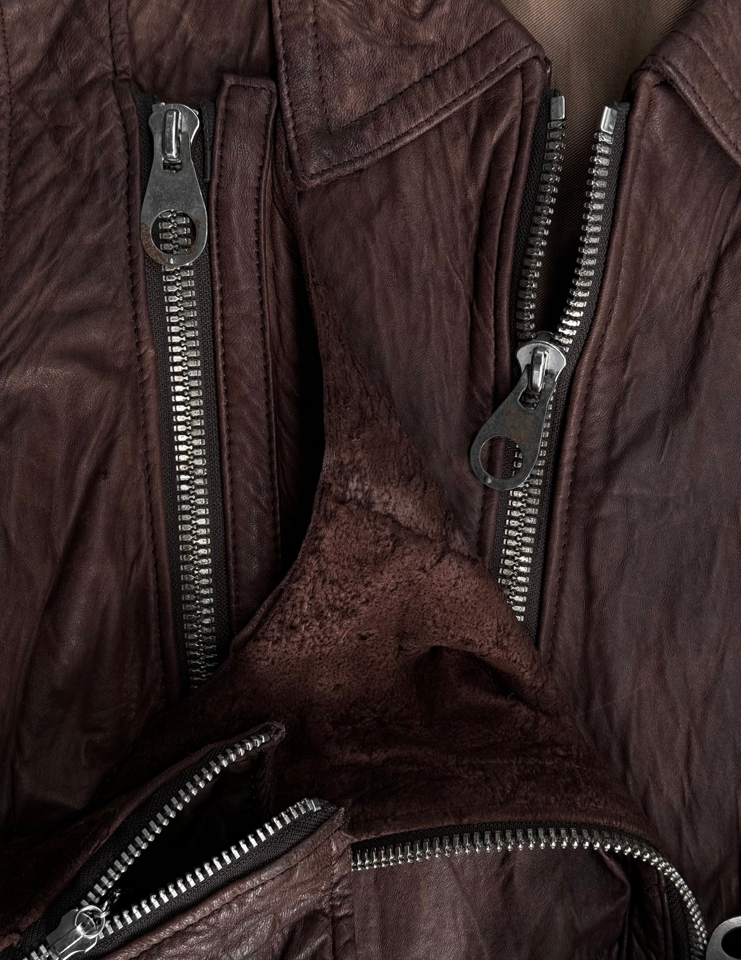 MiharaYasuhiro AW03 Distressed Sheepskin Leather Jacket