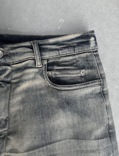 Rick Owens DRKSHDW AW24 "PORTERVILLE" SKY Bolans Bootcut Denim