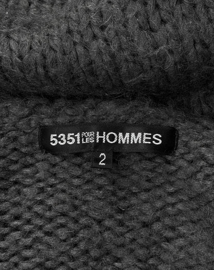 5351 Pour Les Hommes Early 00s Distressed Fringe Knit Sweater