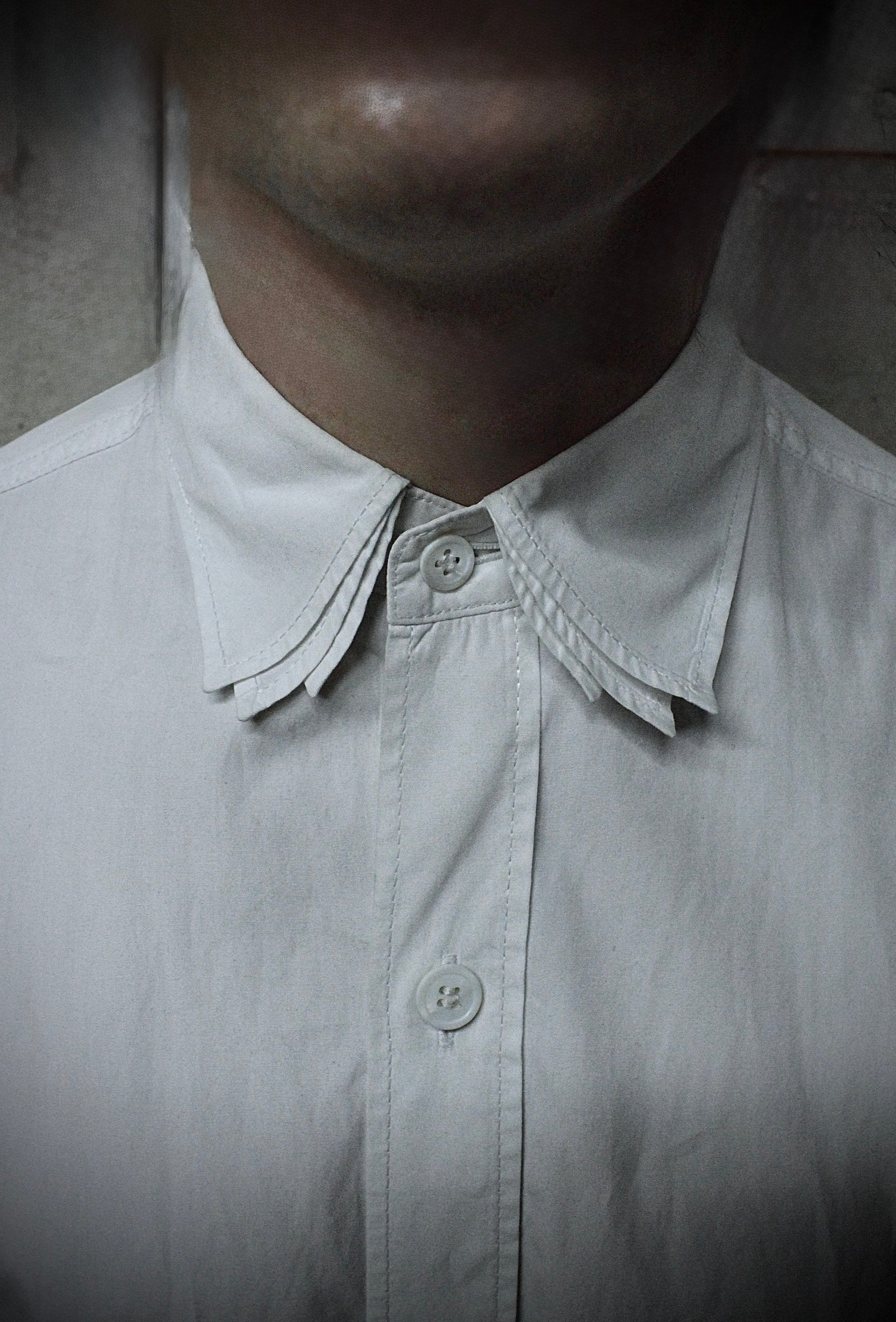 Yohji Yamamoto POUR HOMME AW18 Triple Collar Button-up Shirt detail | DRIEW GARMENTS