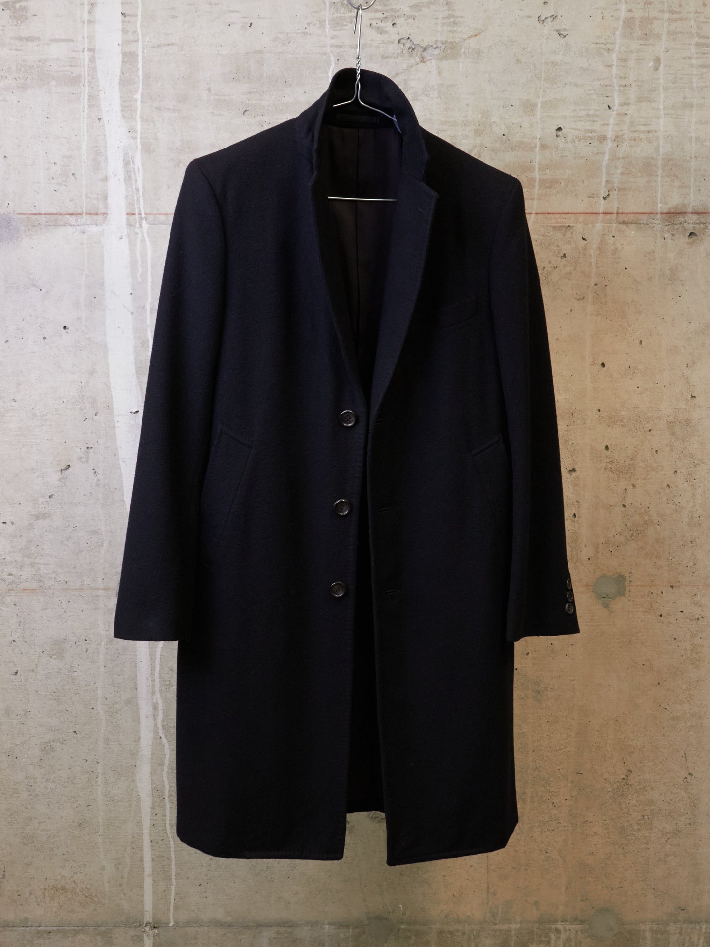 COMME des GARÇONS HOMME AW13 Classic Tailored Black Wool Coat